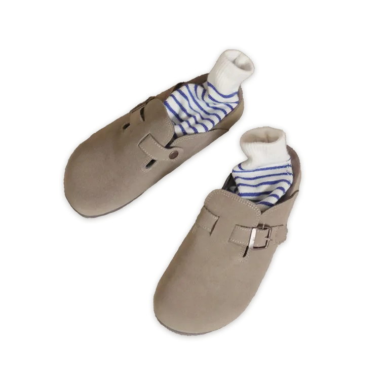 Suede Touch Belt Sabot Sandals