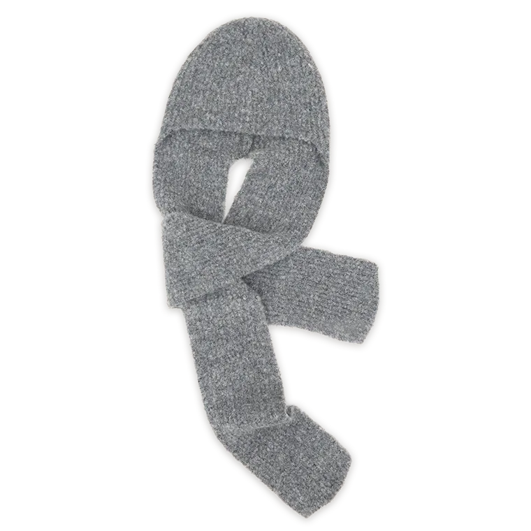 Boucle Knit Hat With Flap