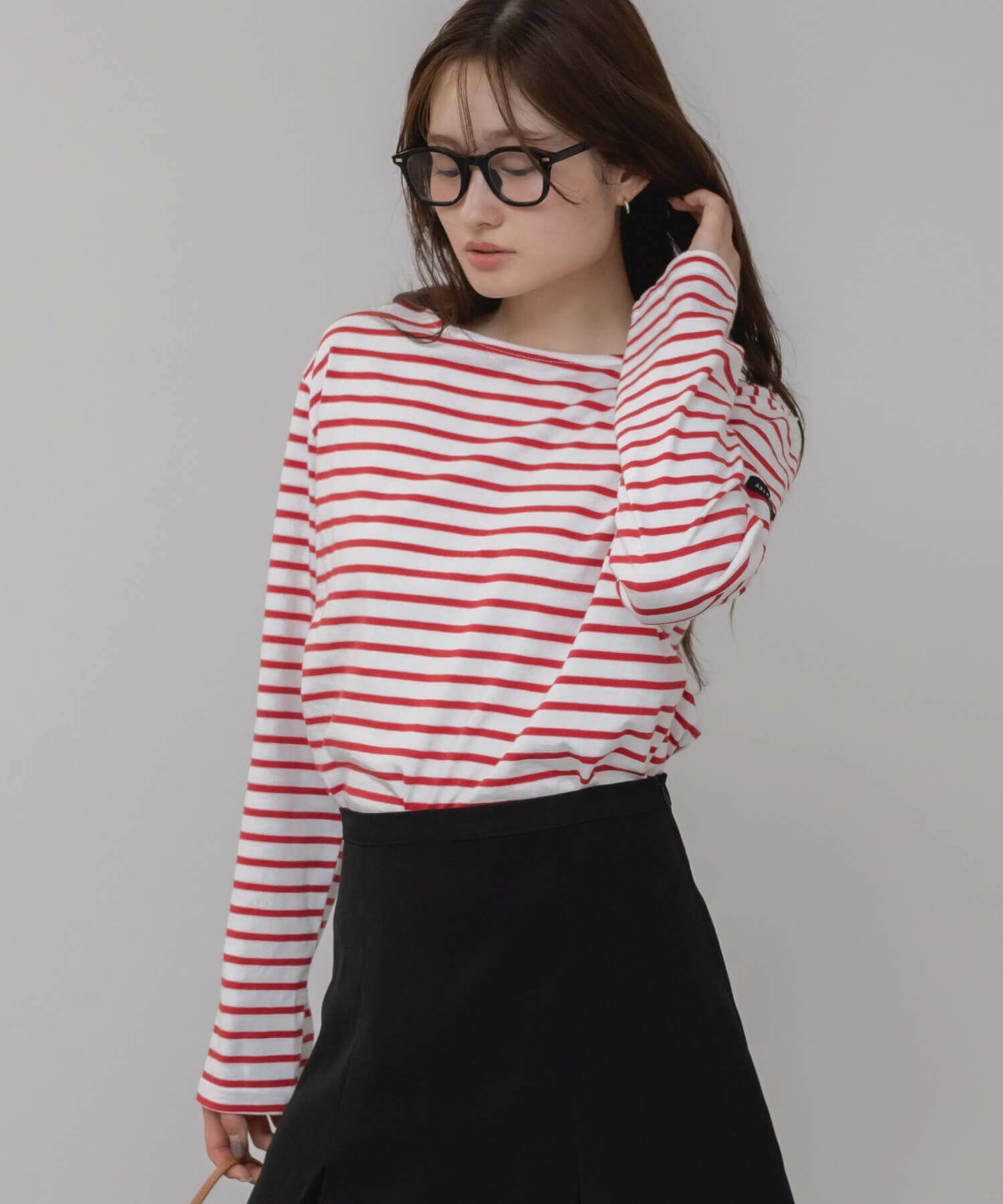 トップス relaxing border pattern cutsew Basic Border Long Sleeve Cutsew | HEILIS