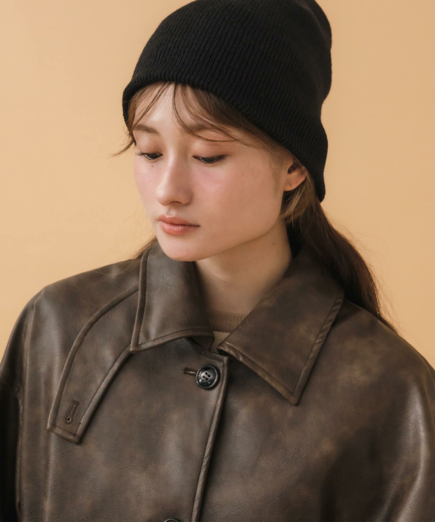 Hideka Original】3Way Vintage Fake Leather Jacket | HEILIS