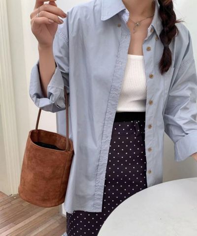 One Handle Suede Bucket Bag