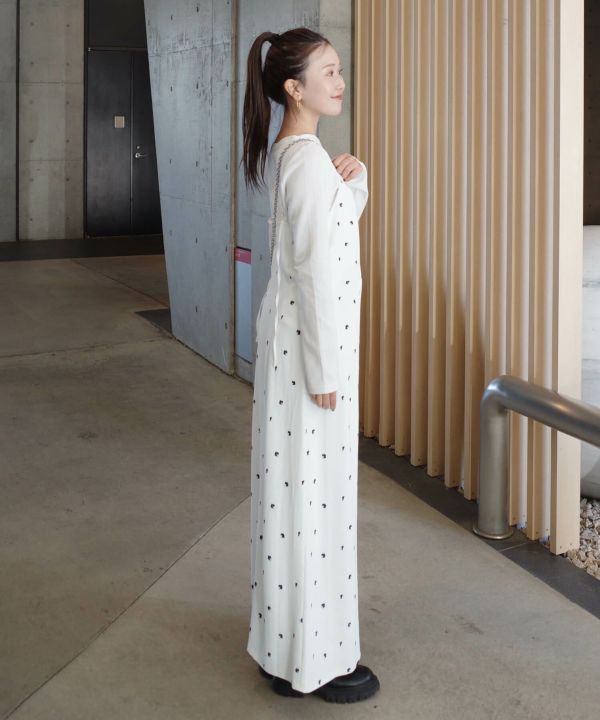 HEILIS Flower Embroidery Dress TE17 ンピース HEILIS Flower Embroidery Dress TE17 ンピース レディース