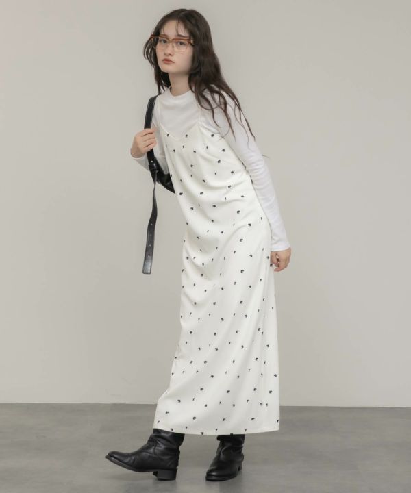 HEILIS Flower Embroidery Dress TE17 ンピース HEILIS Flower Embroidery Dress TE17 ンピース HEILIS Flower