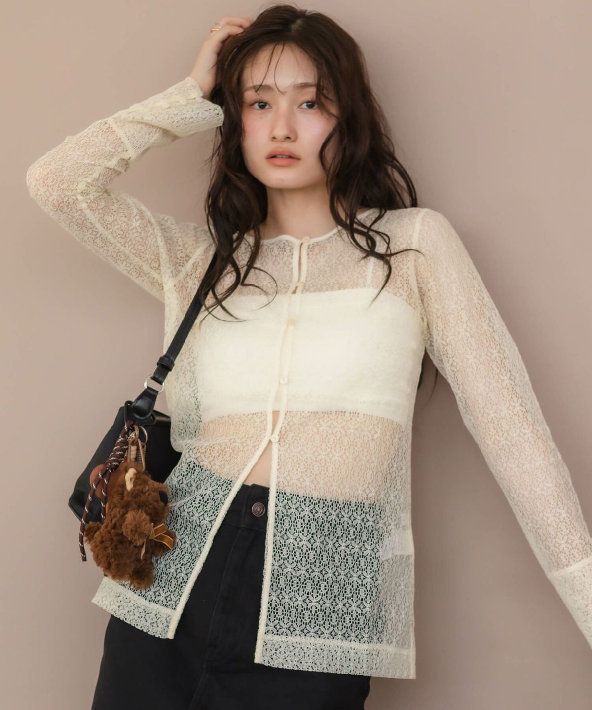 &&model：163cm(M SIZE)&&