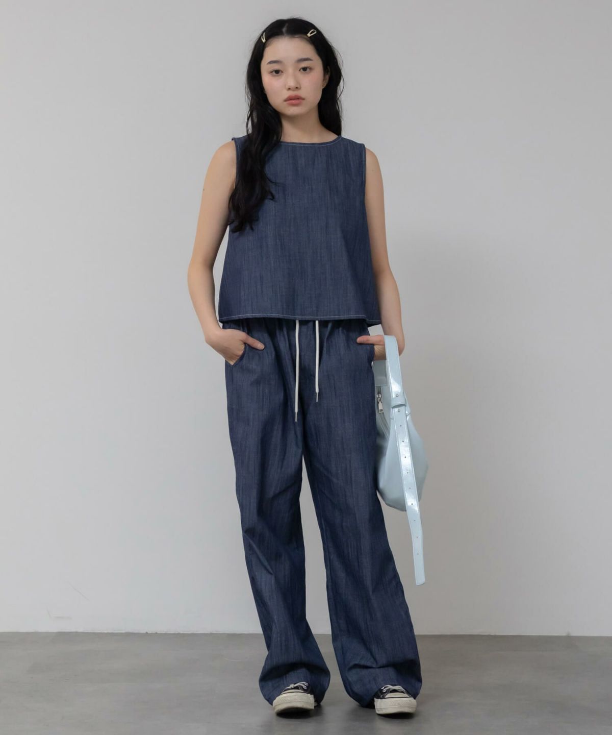 &&model：158cm　blue&&