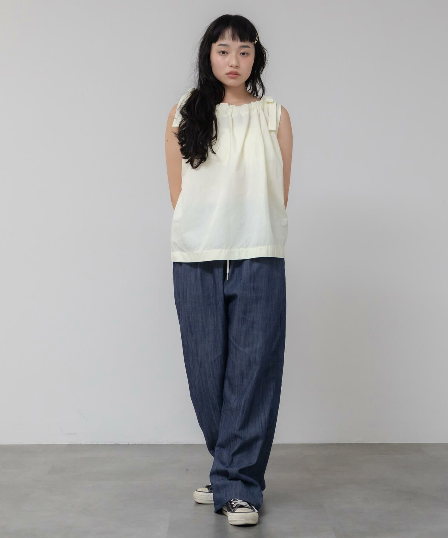 &&model：158cm　blue&&