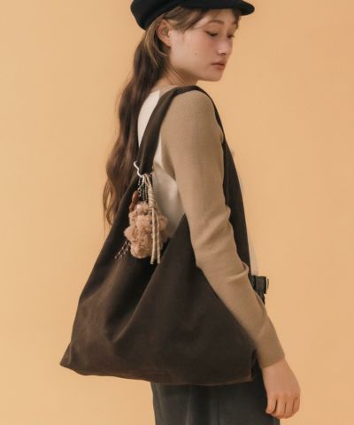 One-Handle Suede Tote Bag | HEILIS