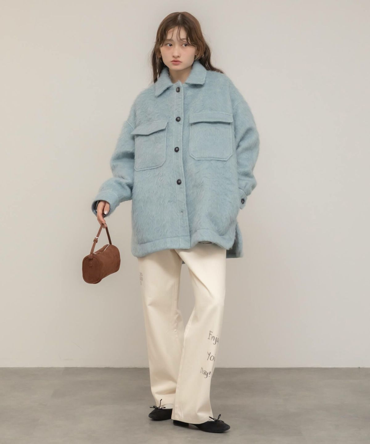 &&model：モデル身長:163cm 着用サイズ:M&&