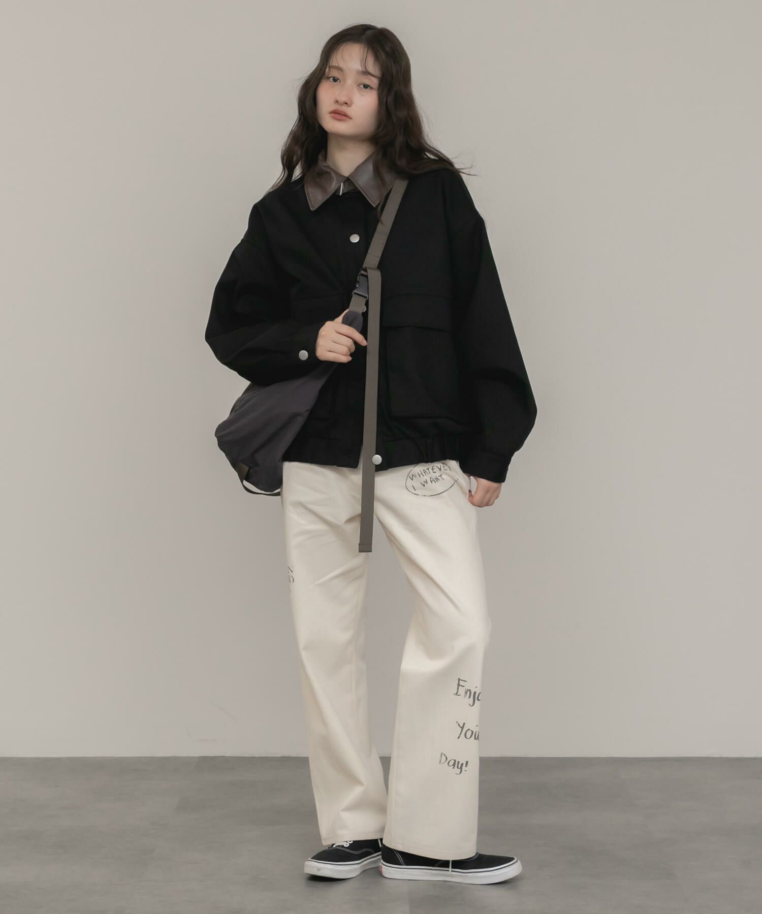 &&model：モデル身長:163cm 着用サイズ:M&&