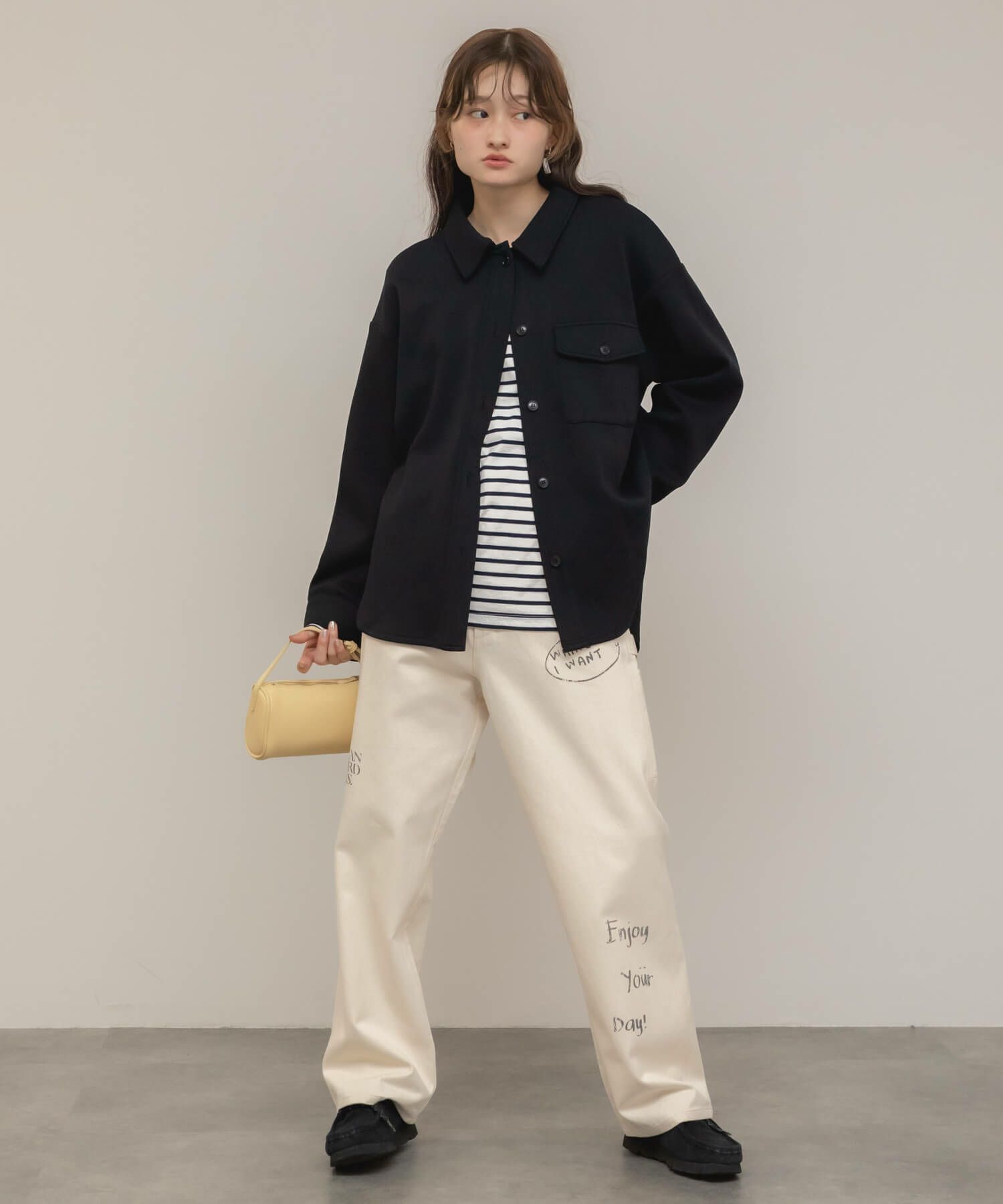 &&model：モデル身長:163cm 着用サイズ:M&&