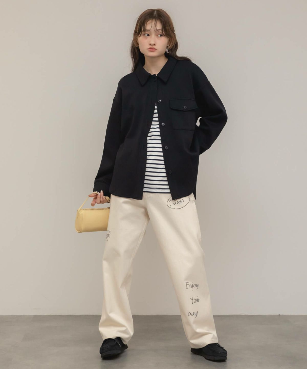 &&model：モデル身長:163cm 着用サイズ:M&&