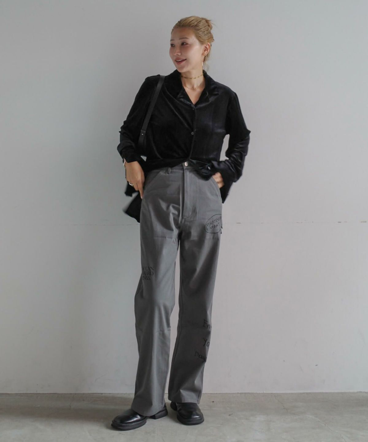 &&model：モデル身長:163cm 着用サイズ:M&&