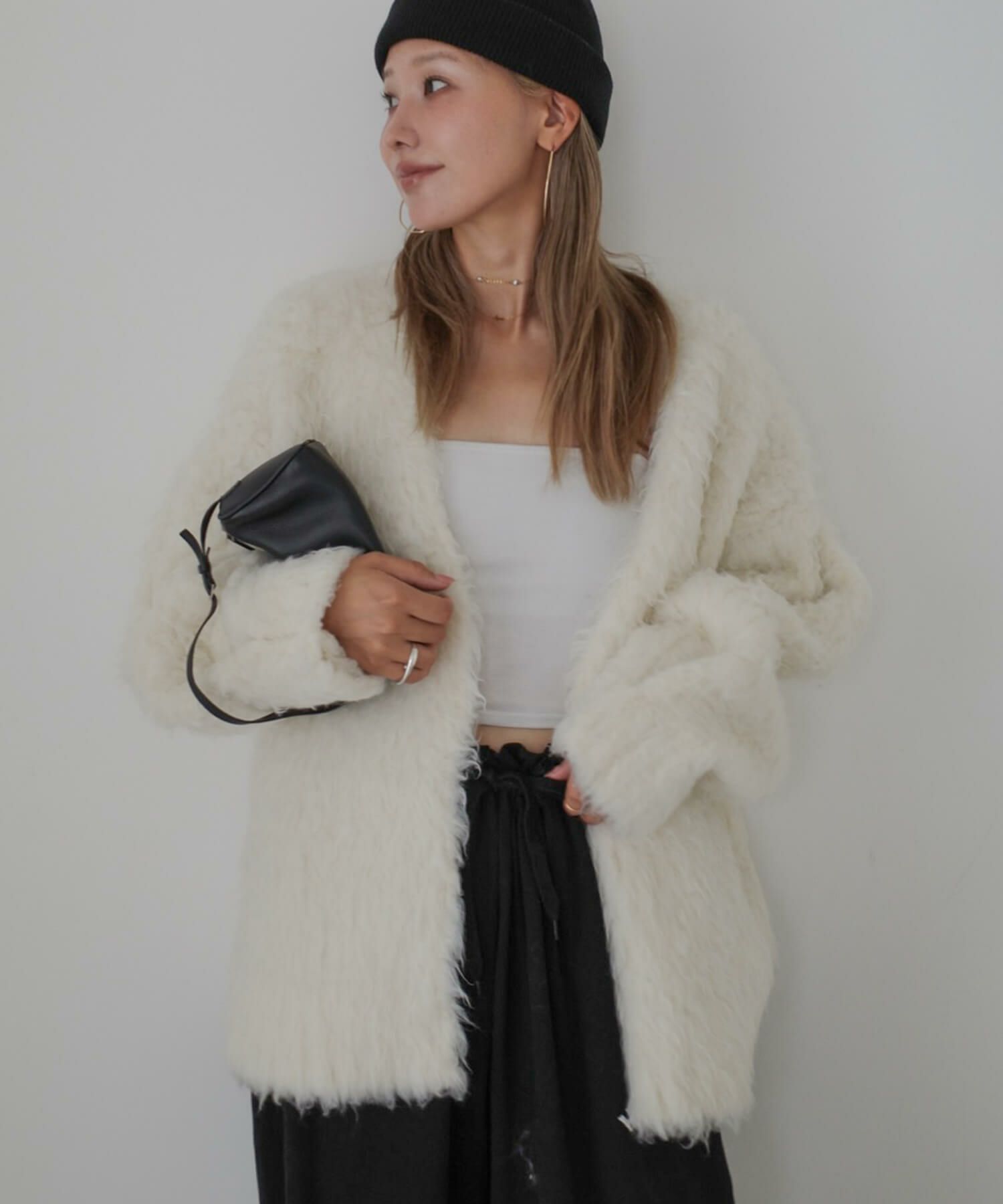 hideka select】Shaggy Loose Cardigan | HEILIS