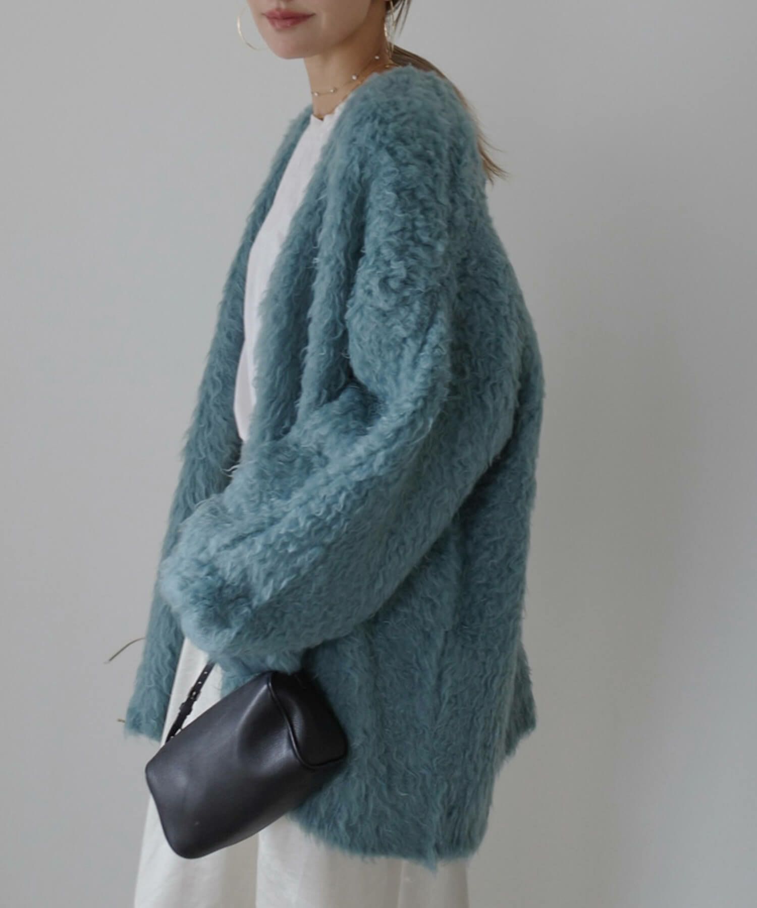 hideka select】Shaggy Loose Cardigan | HEILIS