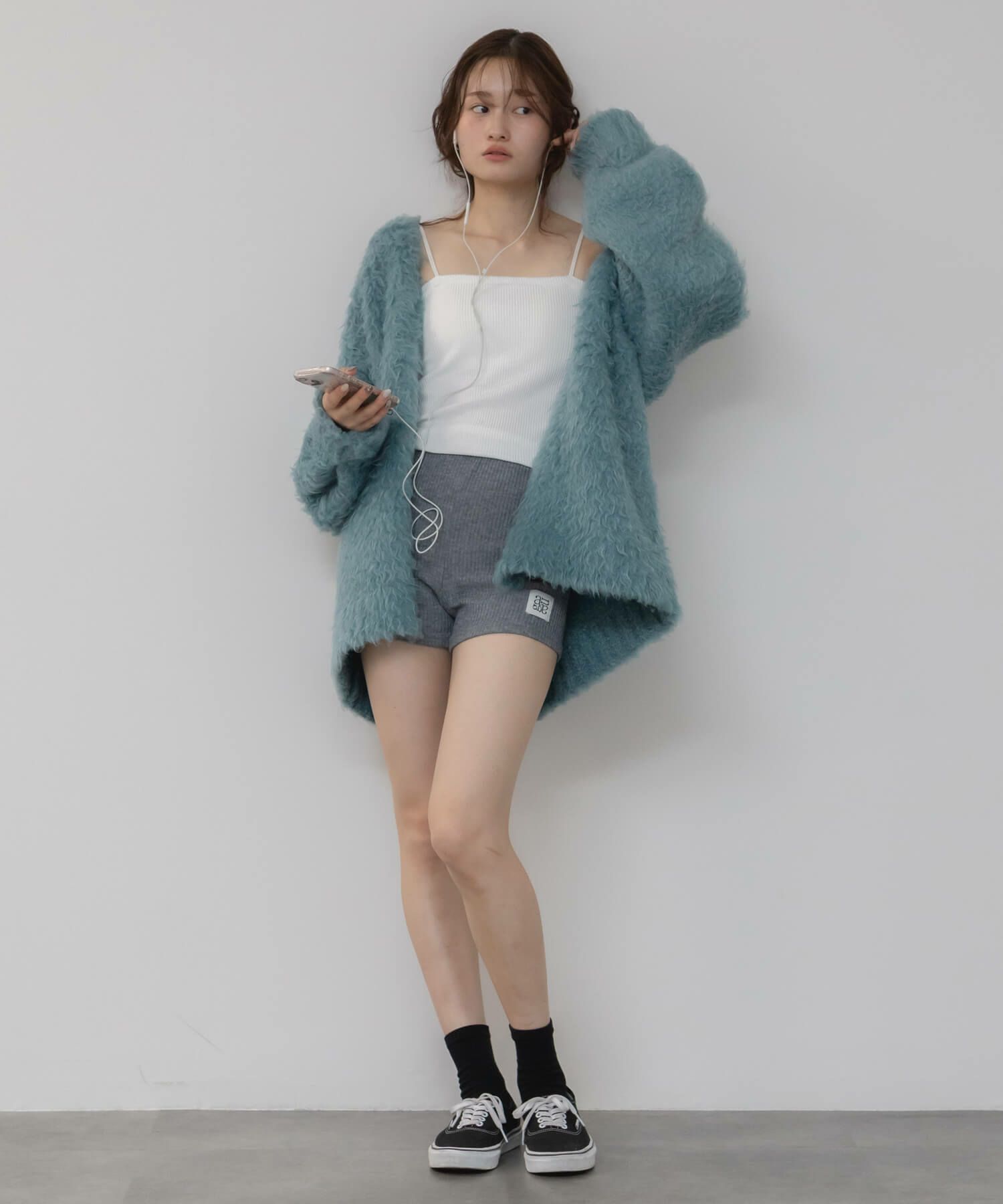 hideka select】Shaggy Loose Cardigan | HEILIS