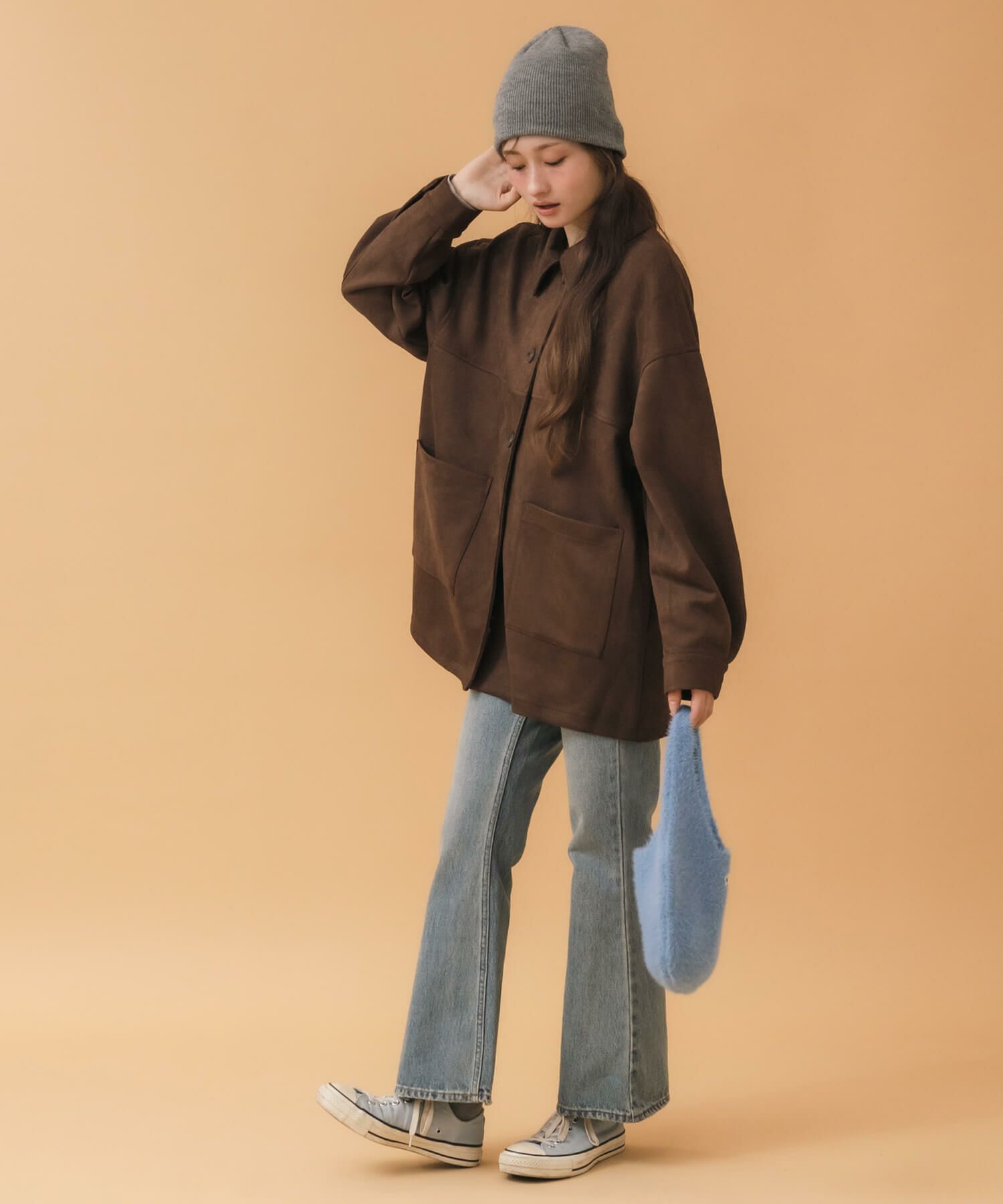 Suede Touch Coverall JK | HEILIS