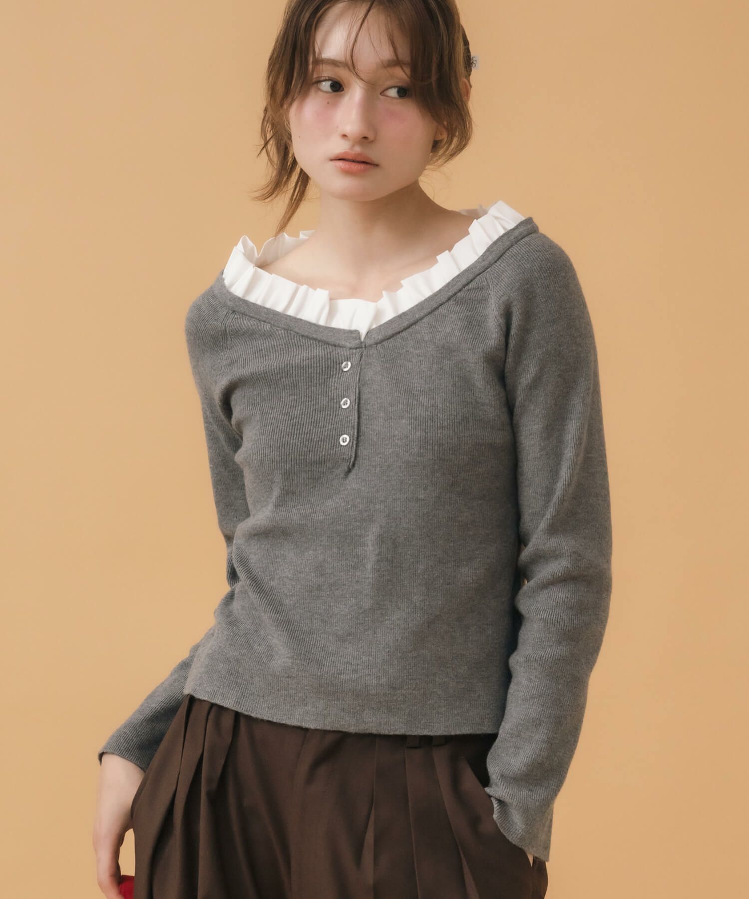&&model：163cm&&
