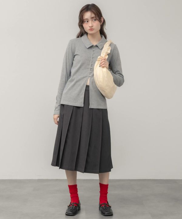 Nep Ribbed Polo Shirt | HEILIS