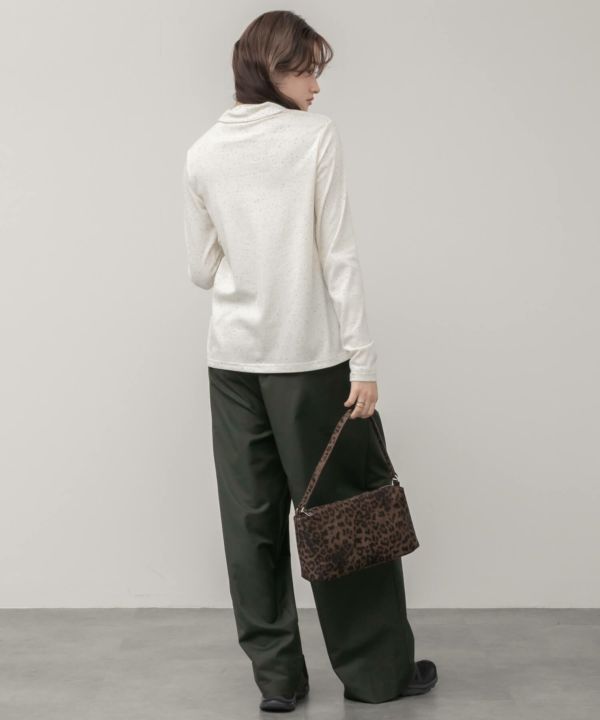 One Handle Leopard Print Suede Shoulder Bag | HEILIS